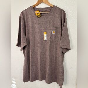 Carhartt Loose Fit Heavyweight Pocket T-Shirt Heather Brown XL NWT Workwear